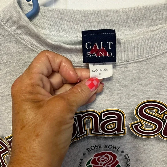 Vintage Galt Sand Arizona State Crewneck Sweater - Light Gray rose bowl 1997 - Picture 3 of 4
